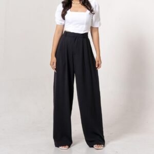 AIJO |(READY) Cessie Cullote | Kulot Panjang Wanita Kekinian  Celana  Kantong Brown Mocca Casual Cewek Basic Hitam tali serut Red Simple