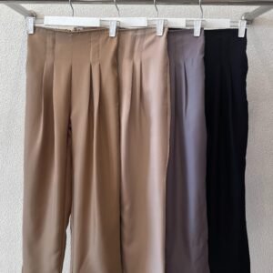 AIJO| (READY) Narra Pants - Celana Panjang Wanita Model Pensil Kancing Kulot Shakila Bawahan tali serut Red Cewek Crinkle